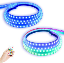 Dream Color 2Pcs Truck LED Running Board Lights Sequential with Remote Controlle picture