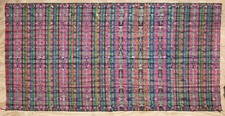 VINTAGE CORTE LOOMED FABRIC EARLY DOUBLE IKAT GUATEMALA HUIPIL TEXTILE EX-MUSEUM picture
