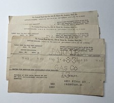 1933 - 34 Vintage Gas Receipts (3) - United Fuel Gas Company Ironton, Ohio picture