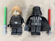 3D Printed Lego Inspired Star Wars Luke, Vader Large 8.5