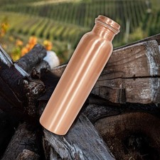 Indian Ayurveda Health Benefits 33 oz ,100% Pure Copper Water Bottle for Yoga. picture