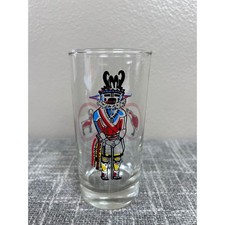 Vintage Native American Kachina Hopi Indian Motif Glass Tumbler Libbey picture