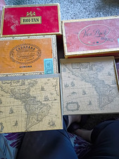Roi-Tan Vintage Cigar Box Lot w/ Carabana Corona, Van Dyck, Thompson picture