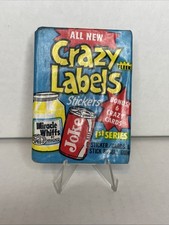 1979 Fleer Crazy Labels 1st Series Sticker/Cards Sealed Wax Pack picture