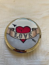 Brighton Love Dual Sided Silver Tone Compact Mirror picture