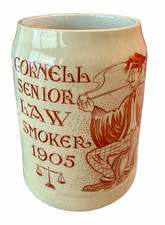 Antique 1905 Cornell University Senior Law Smoker Beer Mug Stein Excellent picture