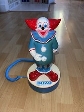 TeleMania Bozo the Clown Character Corded Telephone w/ Blue Coiled Cord & Base picture