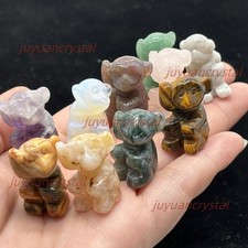 Mix Natural Hand carving Quartz Crystal animals skull Decor Healing Gift picture