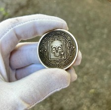 Memento Mori Coin | Solid Brass | 40MM | Engraved in USA | Challenge Coin | picture