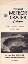 Vintage 1950's Arizona Meteor Crater Brochure picture