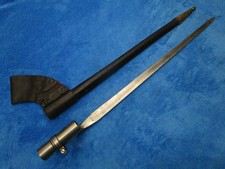 ORIGINAL ANTIQUE 19TH CENTURY US M1873 SOCKET BAYONET AND SCABBARD WITH HANGER picture