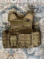 GWOT Blackhawk Tactical Plate Carrier Armor Vest Coyote Tan Medium with Pouches picture