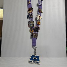 Disneyland  Pin Trading Lanyard Lot 12 Pins Star Wars Mickey Goofy Vader 2015 picture