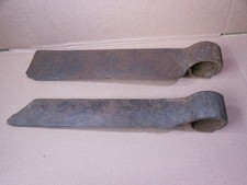 Lot of 2 Antique Hand Forged Shingle Splitting Froe Heads  picture