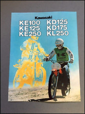 1979 Kawasaki Motorcycle Bike Vintage Brochure Catalog - KE100 KE250 KD125 KL125 picture