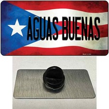 Aguas Buenas Puerto Rico Flag Novelty Metal Hat Pin 1.5