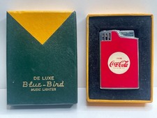 Rare De luxe Blue-Bird Music Lighter Coca-Cola Hadson Patent No. 13719 Unfired  picture
