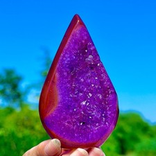 100G Natural Red Purple Sardonyx Agate Carved Fire Dragon Crystal Gem Healing picture