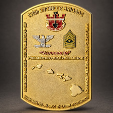 130th Engineer Brigade CSM Schofield Presented for Excellence Challenge Coin picture