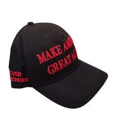 Donald Trump 45-47 Never Surrender Black/Red MAGA Cap Make America Great Again picture