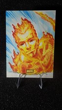 2025 Topps Chrome Marvel Studios Human Torch Sketch 1/1 Jay Peteranetz picture