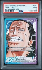 ONE PIECE OP01-ROMANCE DAWN ALTERNATE ART #062 CROCODILE PSA 9 picture