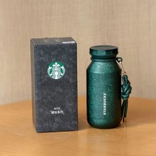 Starbucks China 2026 Icy Floral Titanium Tumbler 430ml Pendant Black Green picture