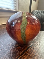 RL Cherry Hand Turned Wood Vase Vessel “Arizona Sunset” #159 picture