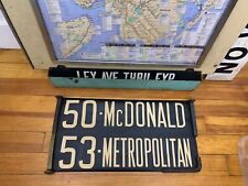 NY NYC BUS TROLLEY ROLL SIGN BROOKLYN MCDONALD METROPOLITAN AVENUE FOREST HILLS picture