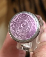 Antique Guilloche Enamel English Birmingham Sterling Silver Perfume Bottle picture