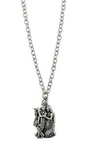 Shri Radha Krishna Divine Silver Pendant  Jewelry for Men & Women Devotees. picture