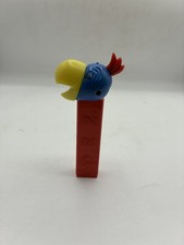 Vert Rare-VTG Cockatoo Parrot PEZ Dispenser No Feet Red Stem Blue Head picture