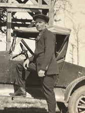 Vintage 1915 Ford Model T Antique Automobile Original Photo Man Car picture