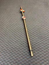 Vintage 9 ft WOOD MEASURING STICK grade rod rule surveying story pole Dietzgen picture