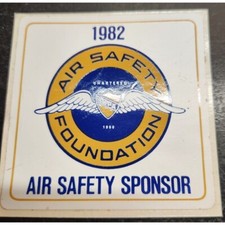 Vintage 1982 AOPA Air Safety Foundation Sponsor Sticker picture
