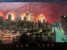 Vintage World Trade Center Brooklyn Bridge Poster 24”x36” picture