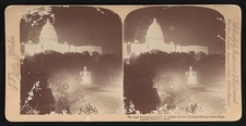 Washington DC U.S. Capitol Night Illumination 1899 Admiral Dewey Return picture