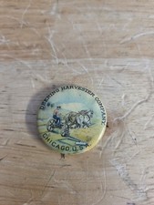 Vintage International Harvester McCormick Deering Button Pin picture