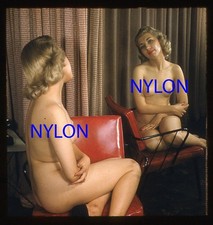 RARE VINTAGE 1950s 3-D STEREO KODACHROME COLOR SLIDE OF A NUDE MODEL picture