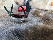 J. A. Henkles Canoe Knife With Genuine Red Bone Handles Mint In Zipper Red Pouch picture
