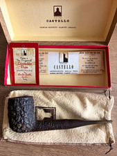 Vintage Savinelli Capri 111 Billiard Pipe Italy W/ Matched Castello SS15 Box S picture