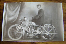 Antique Yale Motorcycle Photo Postcard RPPC indian harley davidson old picture