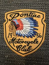 1956 PONTIAC MOTORCYCLE CLUB INDIAN CHIEF HOT ROD BIKER VEST PATCH picture