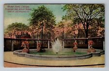 Chicago IL-Illinois, Wicker Park, Fountain, Arbor Robey, c1916 Vintage Postcard picture