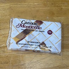 Vtg Cannon Monticello MCM Geometric Brushstroke Standard Pillowcase Set 2pk NOS picture