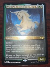 1x ETCHED FOIL LATHIEL, THE BOUNTEOUS DAWN - Eldraine - MTG Magic the Gathering picture