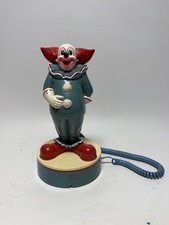 Vintage 1988 TeleMania Bozo The Clown Push Button Landline Novelty Telephone picture