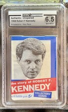 1968 Philadelphia ROBERT F. KENNEDY Unopened Wax Pack Graded 6.5 Sealed picture