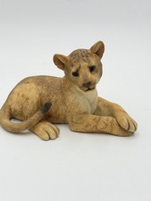 Rare Country Artists UK Fine Lion Cub Sculpture Figurine Hand Painted Vtg 2002 picture