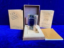 ST Dupont Lighter Vintage Large Black Gold New Sealed Old Stock Full Set picture